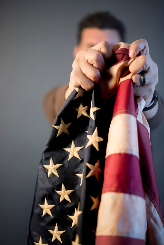 people, man, flag, us, cloth, linen, sew, star, sovereignty, country, state